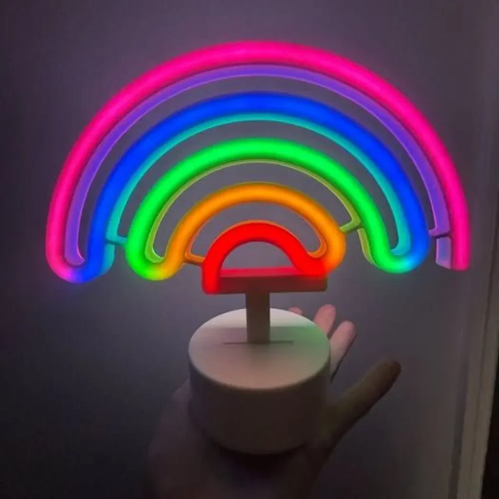 Cute Rainbow Neon Style Lamp Novelty Light